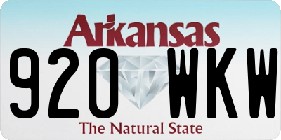 AR license plate 920WKW