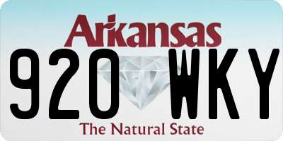 AR license plate 920WKY