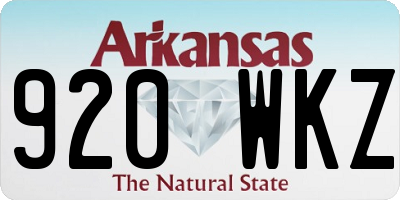 AR license plate 920WKZ