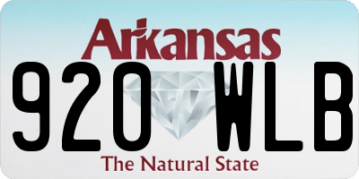 AR license plate 920WLB