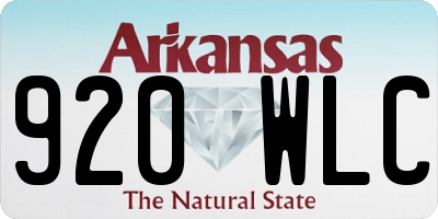 AR license plate 920WLC