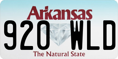 AR license plate 920WLD