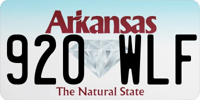 AR license plate 920WLF