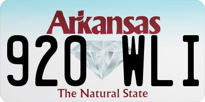 AR license plate 920WLI