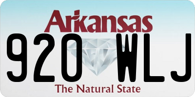 AR license plate 920WLJ