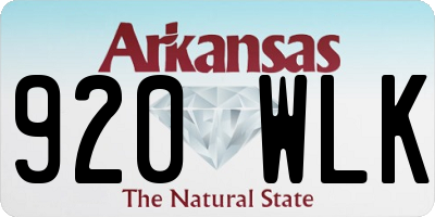 AR license plate 920WLK