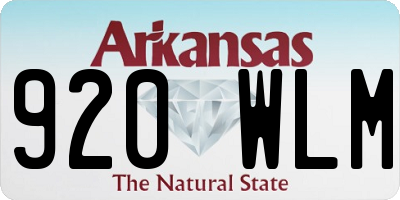 AR license plate 920WLM