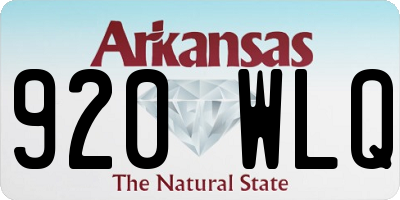 AR license plate 920WLQ