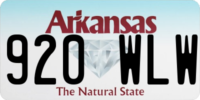 AR license plate 920WLW