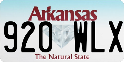 AR license plate 920WLX