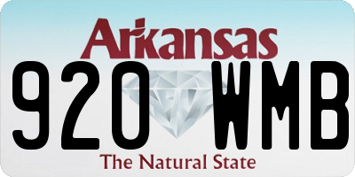 AR license plate 920WMB
