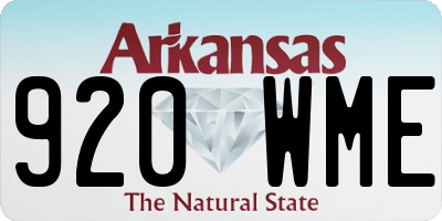 AR license plate 920WME