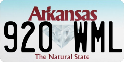 AR license plate 920WML