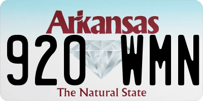 AR license plate 920WMN