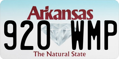 AR license plate 920WMP