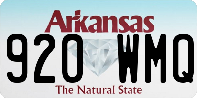 AR license plate 920WMQ