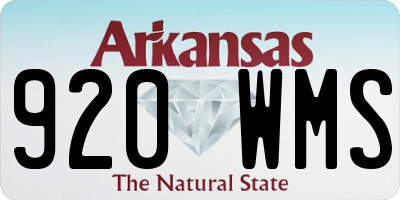 AR license plate 920WMS