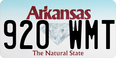 AR license plate 920WMT