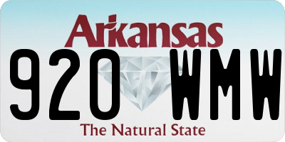 AR license plate 920WMW
