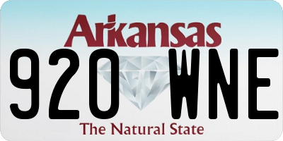 AR license plate 920WNE