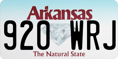 AR license plate 920WRJ