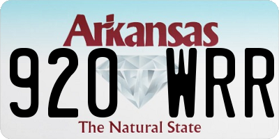 AR license plate 920WRR