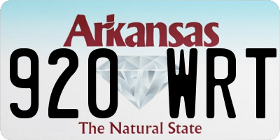 AR license plate 920WRT