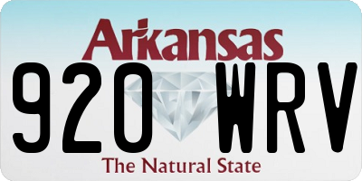 AR license plate 920WRV