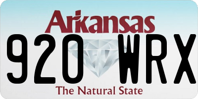AR license plate 920WRX