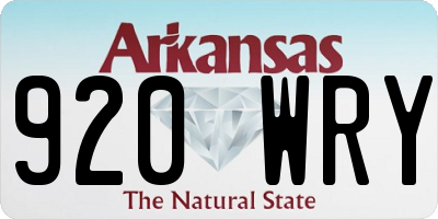 AR license plate 920WRY