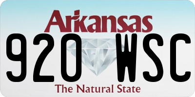 AR license plate 920WSC