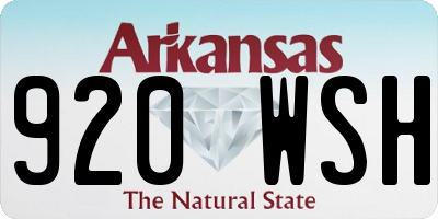 AR license plate 920WSH