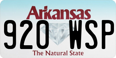 AR license plate 920WSP