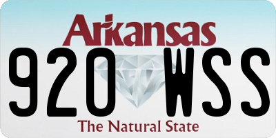 AR license plate 920WSS