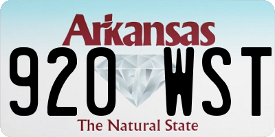 AR license plate 920WST