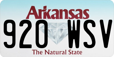 AR license plate 920WSV