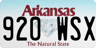 AR license plate 920WSX