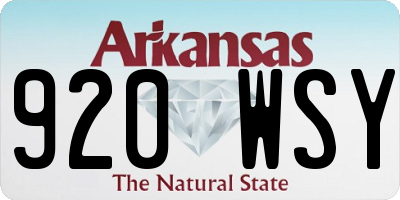 AR license plate 920WSY