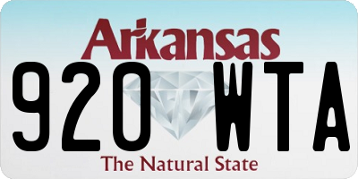 AR license plate 920WTA