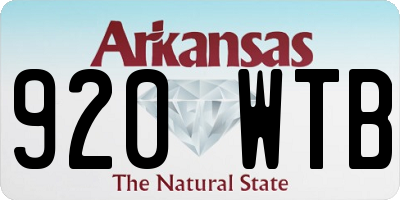 AR license plate 920WTB