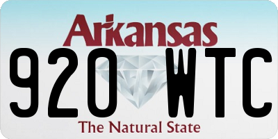 AR license plate 920WTC