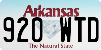 AR license plate 920WTD