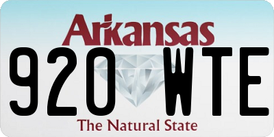 AR license plate 920WTE