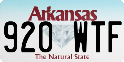 AR license plate 920WTF