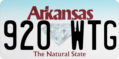 AR license plate 920WTG