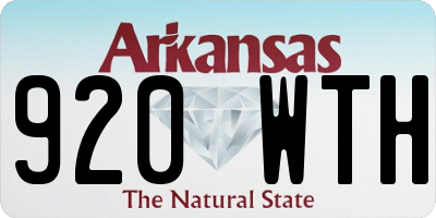 AR license plate 920WTH