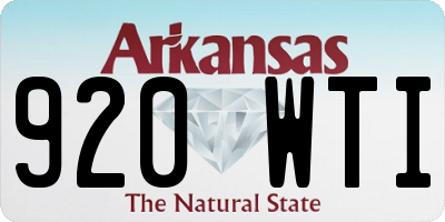 AR license plate 920WTI