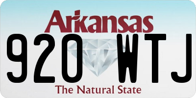 AR license plate 920WTJ