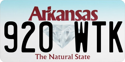 AR license plate 920WTK