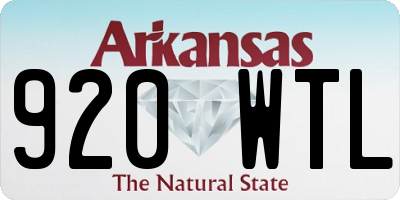 AR license plate 920WTL